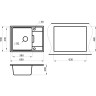 Кухонная мойка GRANULA GR-6503 сланец 6503 CLAHEC