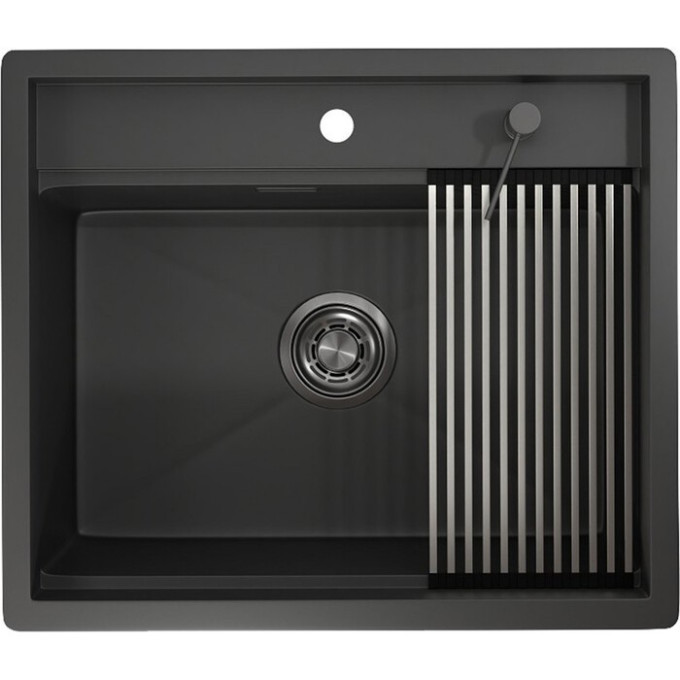 Кухонная мойка GRANULA KITCHEN SPACE KS-6051 черный матовый 6051 CHEPHYII MATOBYII