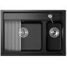 Кухонная мойка GRANULA KITCHEN SPACE KS-7302 шварц (черный металлик) 7302 SHBAPC