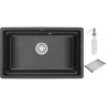 Кухонная мойка GRANULA KS-7303U, черный 7303iU CHEPHYII
