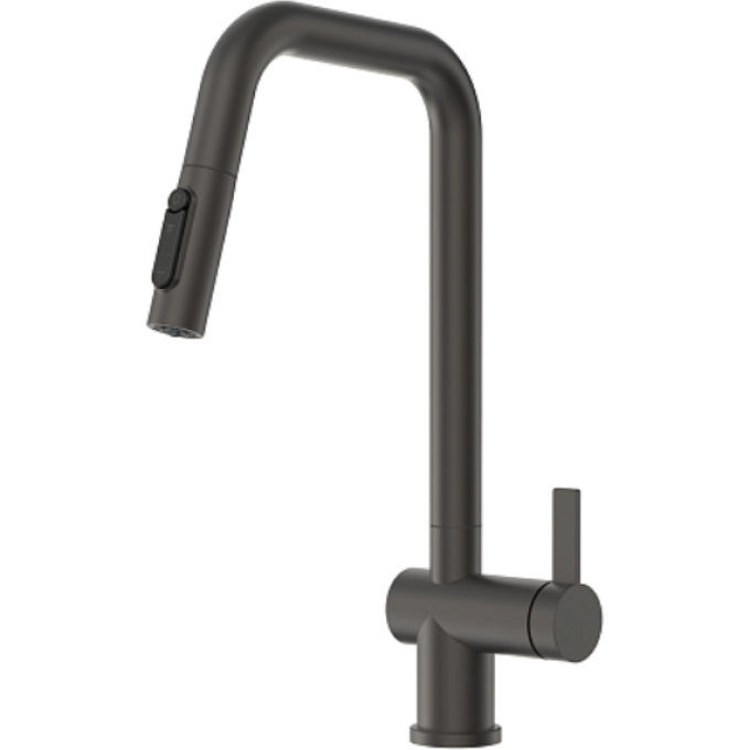 Смеситель кухонный GRANULA KS-7273 графит матовый 7273 GPAFIT MATOBYII