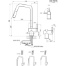 Смеситель кухонный GRANULA KS-7273 графит матовый 7273 GPAFIT MATOBYII