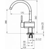 СМЕСИТЕЛЬ КУХОННЫЙ GRANULA ST-31 БАЗАЛЬТ 31-ST BAZALT