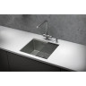 Стальная кухонная мойка KITCHEN SPACE GRANULA KS-5045U сталь матовая 5045U CTAL MATOBAYA